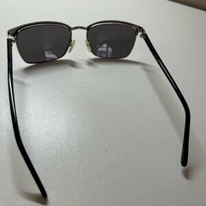Cole Haan Black and Silver Rectangular Sunglasses